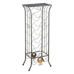 10-Bottle Wine Rack, Black