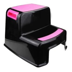 2-Fold Black & Pink Step Stool
