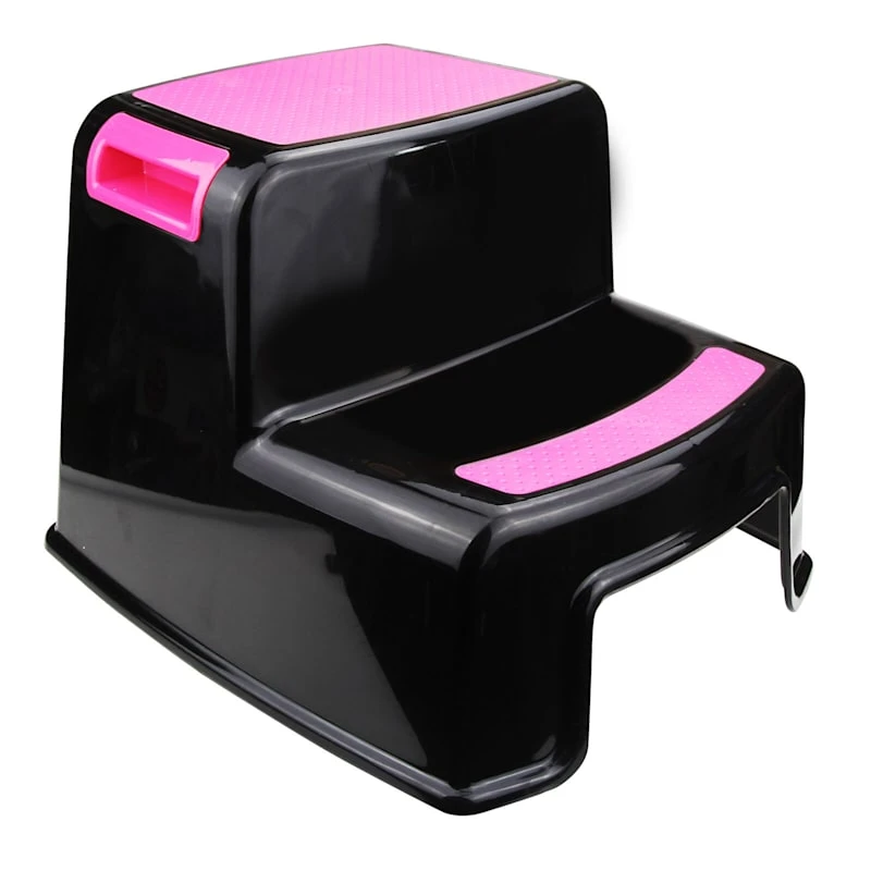 2-Fold Black & Pink Step Stool