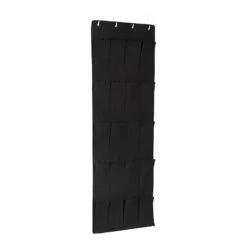 20-Pocket Over The Door Shoe Organizer, Black