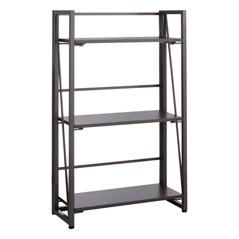 3-Tier Vienna Folding Bookshelf, Grey