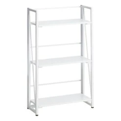 3-Tier Vienna Folding Bookshelf, White