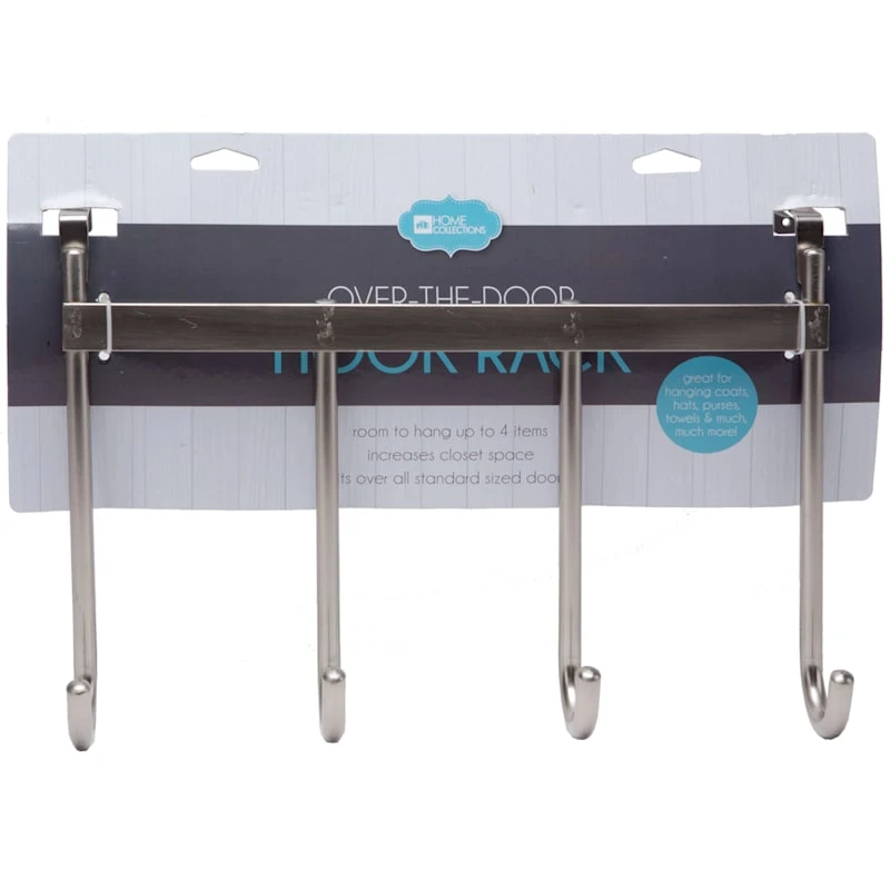 4-Hook Over The Door Hanger, Nickel - Image 2