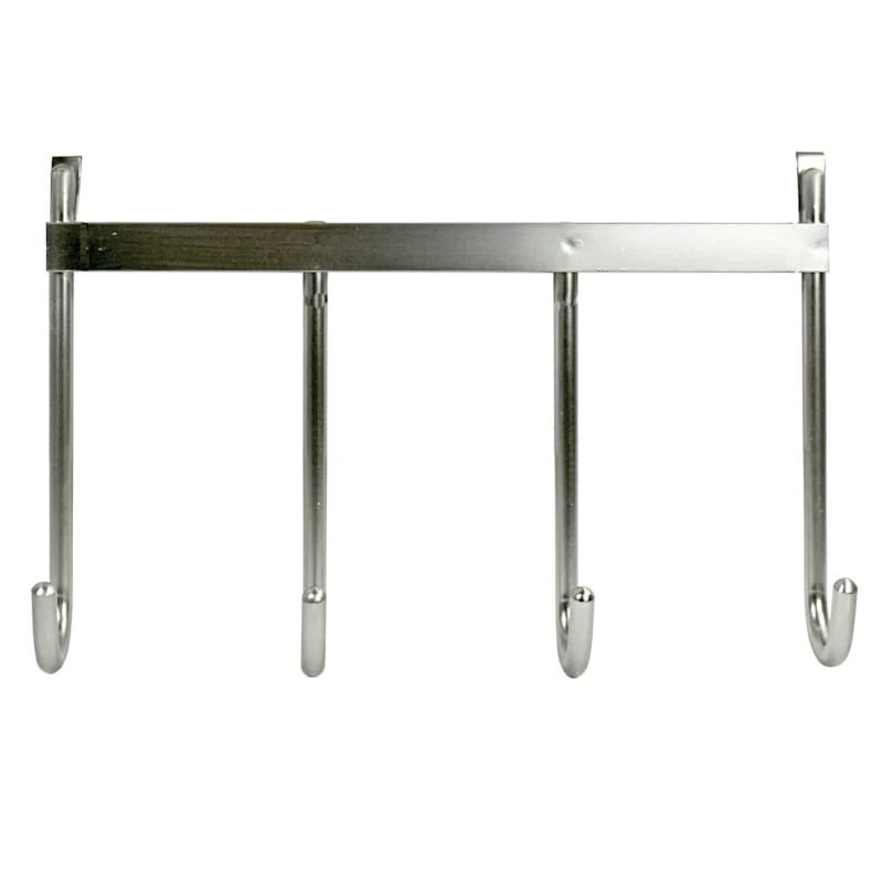 4-Hook Over The Door Hanger, Nickel