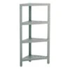 4-Shelves Grey Wood Corner Storage Stand