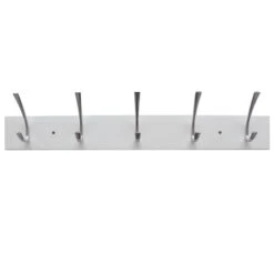 5-Hook Modern Wall Hanger, White