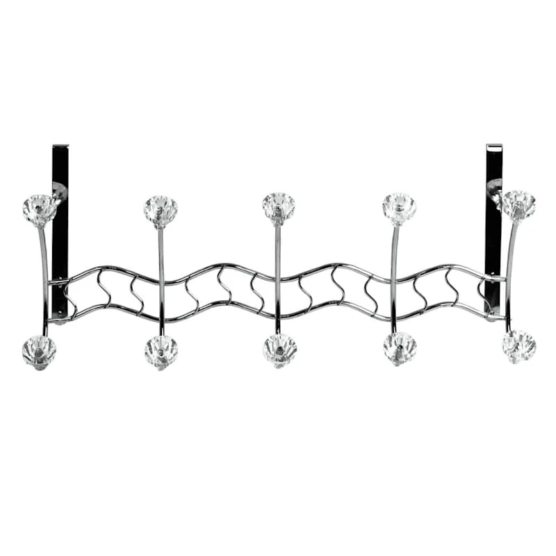 5-Hook Over The Door Hanger, Grey