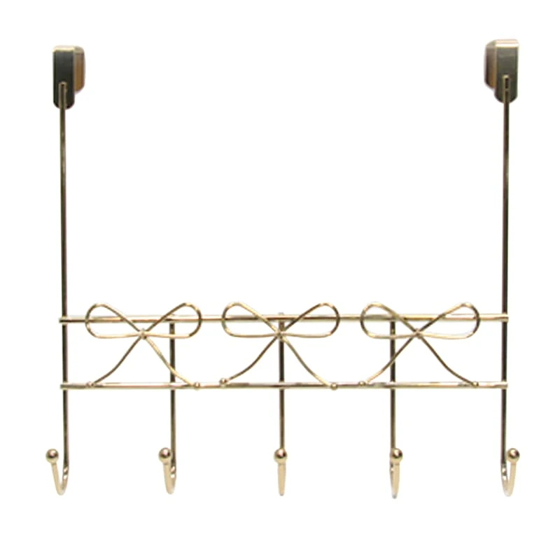 5-Hook Sophie Over The Door Hanger, French Gold