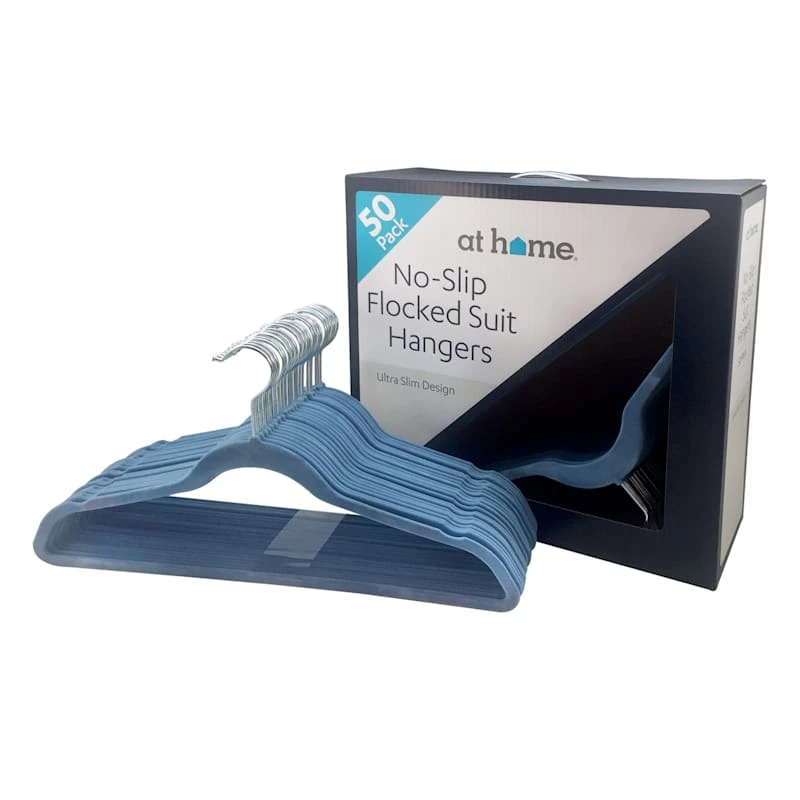 50-Pack Velvet Suit Hangers, Allure Blue - Image 3