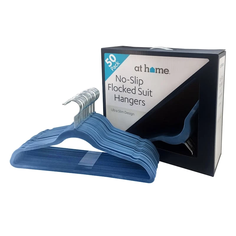 50-Pack Velvet Suit Hangers, Allure Blue - Image 6