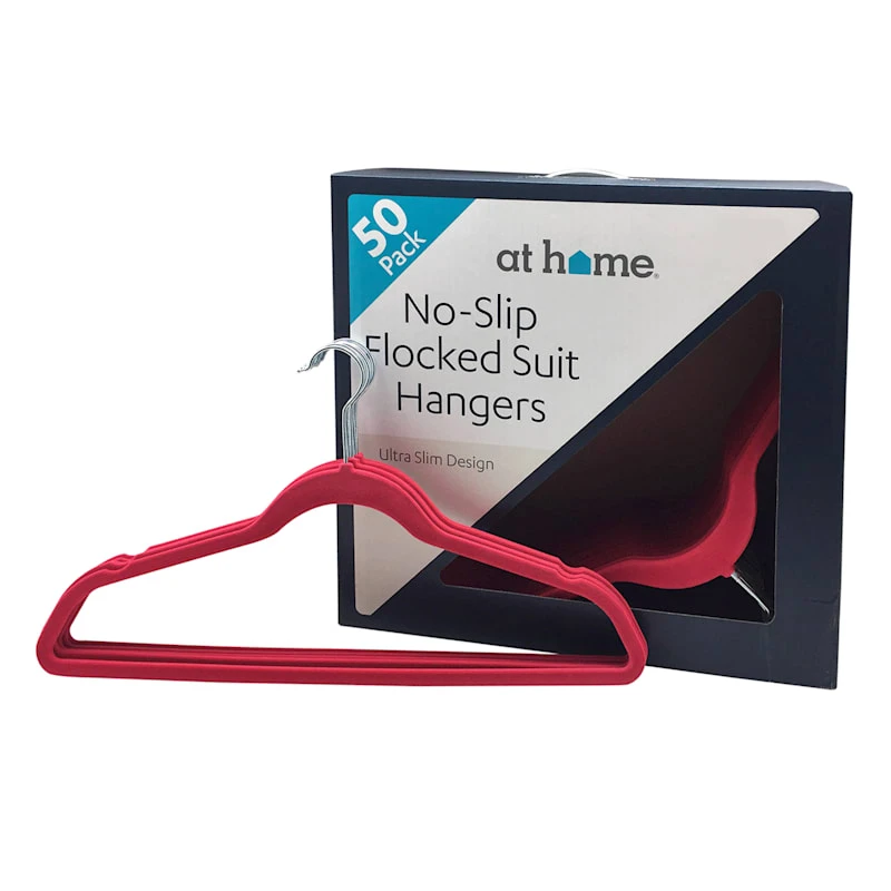50-Pack Velvet Suit Hangers, Raspberry Red - Image 4