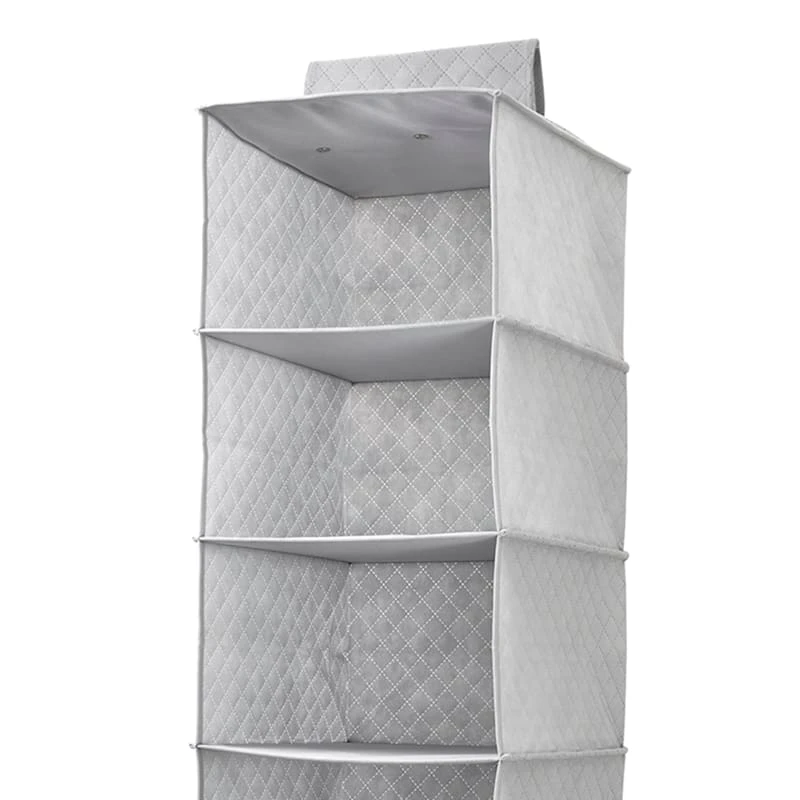 6-Shelf Hanging Sweater Organizer, Grey - Image 2