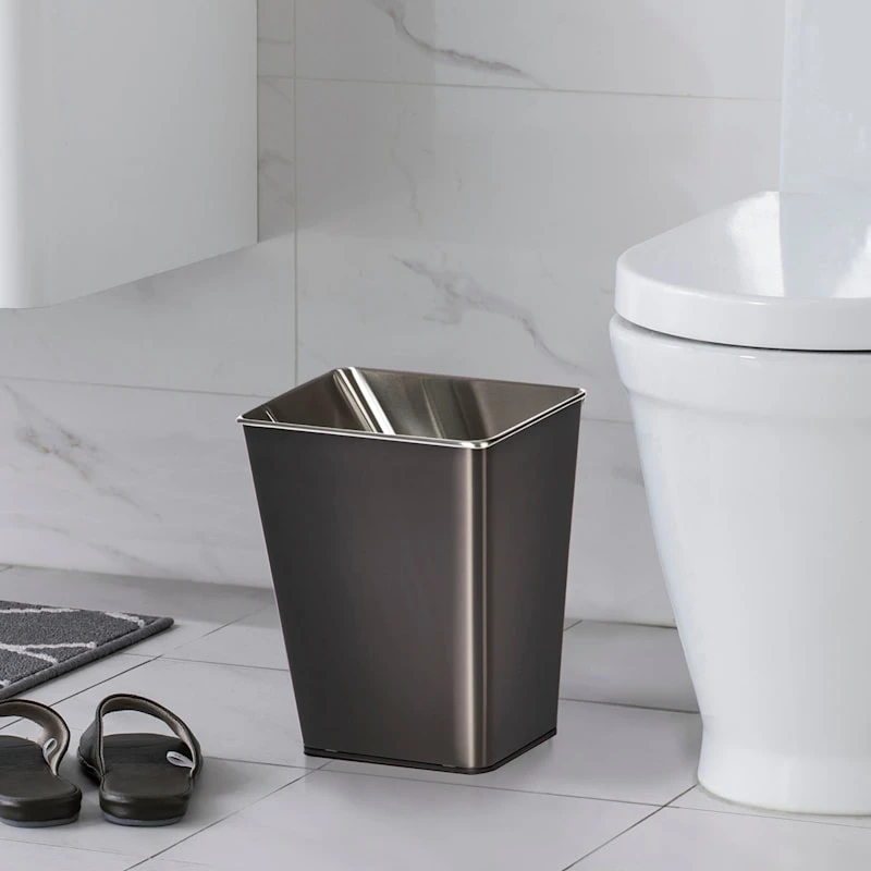 Black Stainless Steel Open Top Bin, 11.7l - Image 5