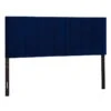 Chandler Channeled Navy Velvet King Headboard