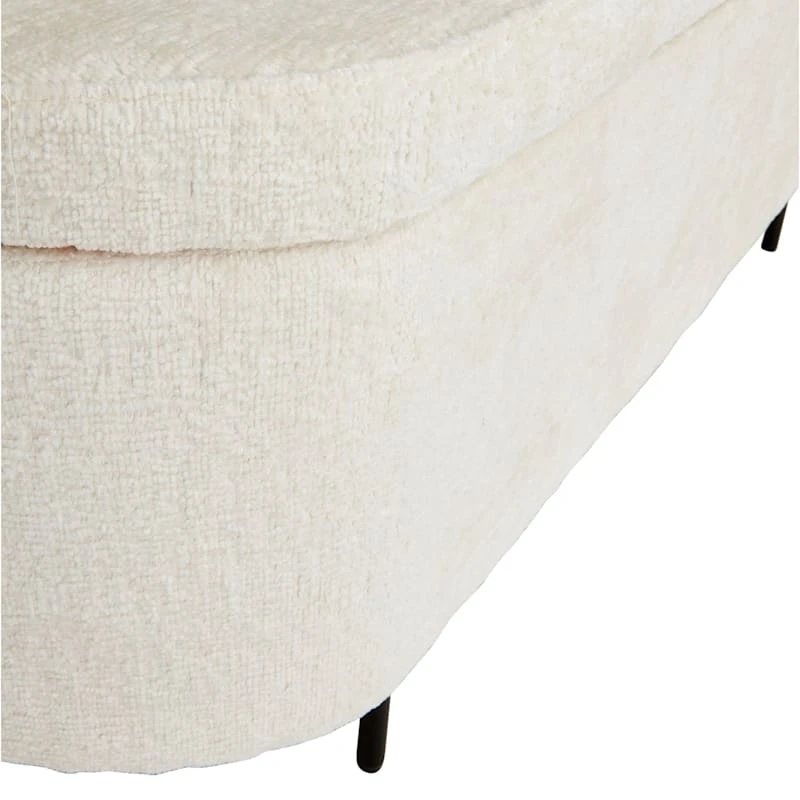 Crosby St Roxie Storage Bench, White - Image 4