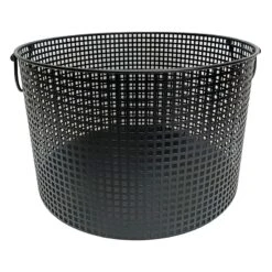Crosby St Straton Black Round Metal Storage Basket, Medium
