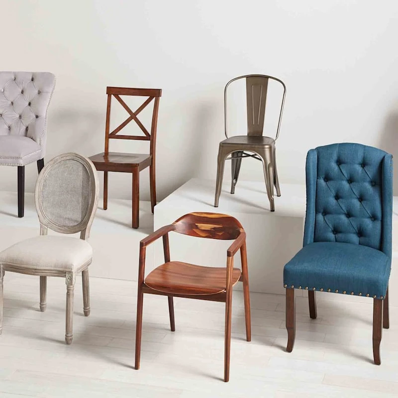 Dublin Metal & Ash Wood Dining Chair - Image 2