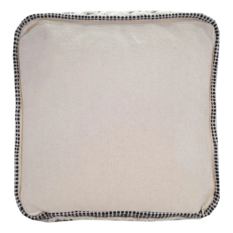 Found & Fable Kai Diamond Tufted Pouf, 16" - Image 4