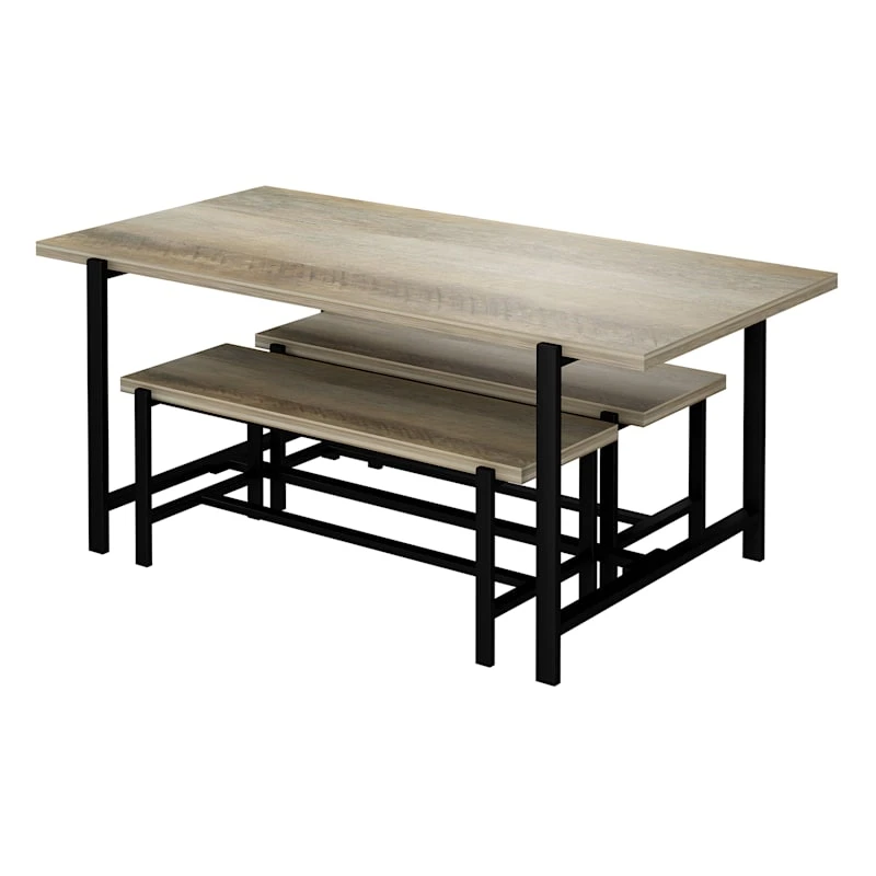Found & Fable Loggy Wood & Metal Dining Table, 71" - Image 4