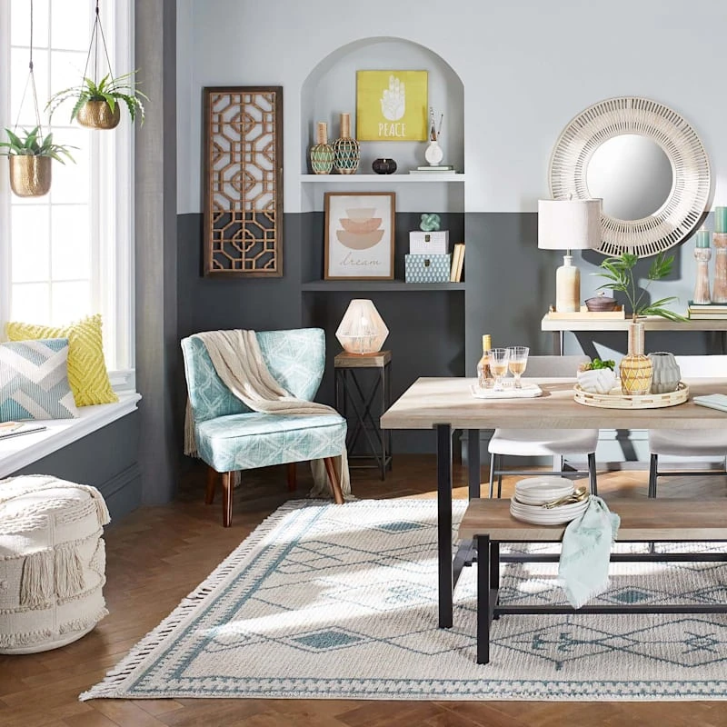 Found & Fable Loggy Wood & Metal Dining Table, 71" - Image 5