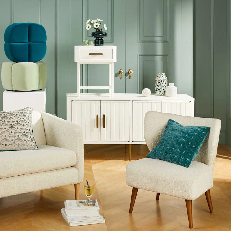 Found & Fable Round Mango Wood Coffee Table With Metal Hairpin Legs, Mango - Image 3