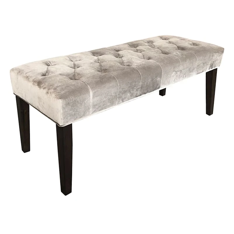 Grace Mitchell Courtney Tufted Bench, Grey - Image 2