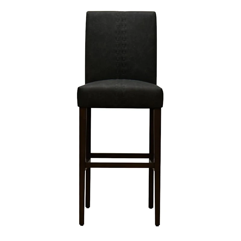 Honeybloom Brown Baseball Stitch Barstool - Image 2