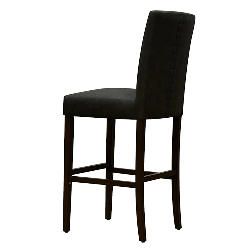 Honeybloom Brown Baseball Stitch Barstool - Image 3
