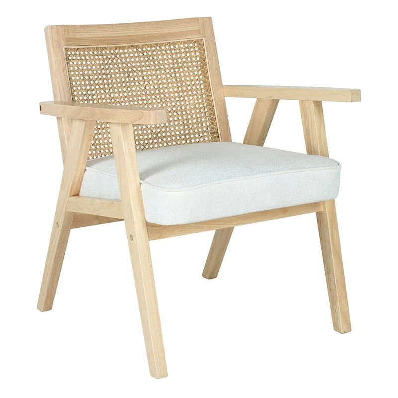 Honeybloom Kanon White Oak Accent Chair