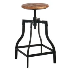 Honeybloom Waco Adjustable Backless Barstool