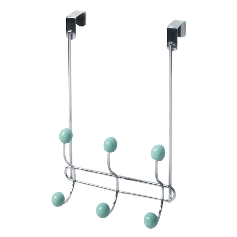 Jasmine Blue Wire & Chrome Over The Door Hanger