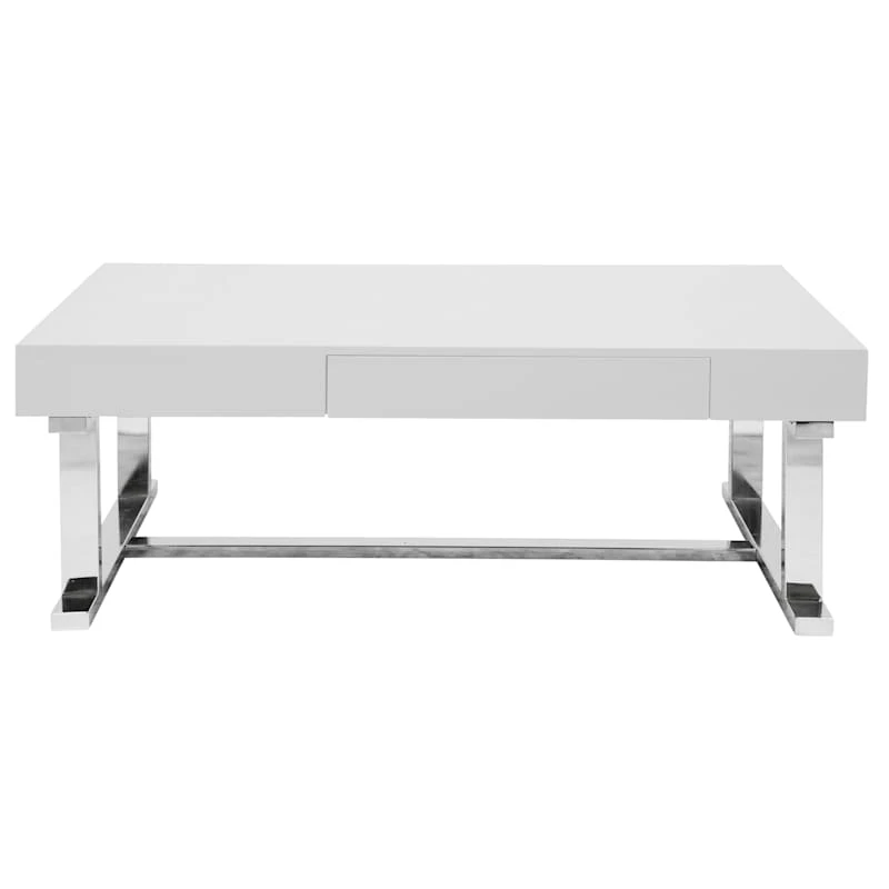 Laila Ali Astrid White Coffee Table - Image 2