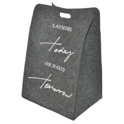 Laundry Today Naked Tomorrow Rectangle Laundry Hamper