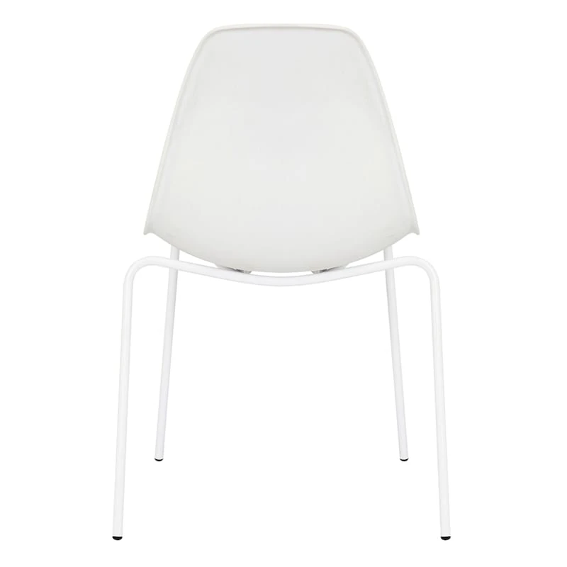 Lily White Dining Chair With Metal Legs - Image 4