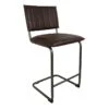 Luka Faux Leather Counter Stool, Dark Brown