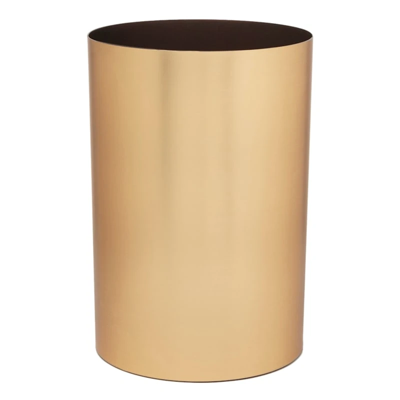 Matte Brass Metal Trash Can, 4.75gal