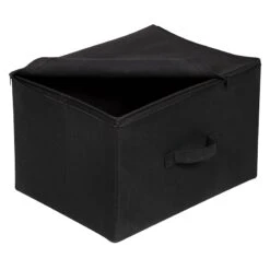 Medium Zipper Tote, Black