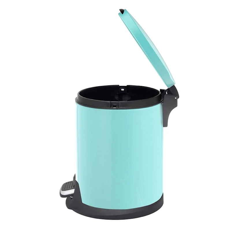 Mint Green Round Pedal Bin, 5l - Image 3