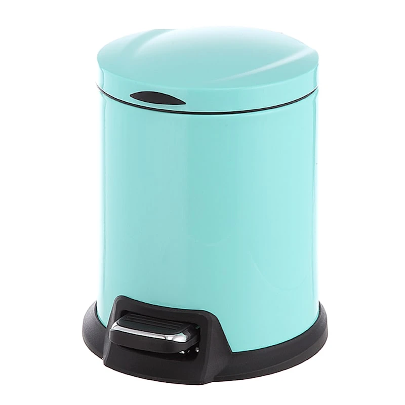Mint Green Round Pedal Bin, 5l