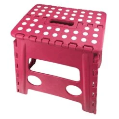 Pink Foldable Step Stool, 13"