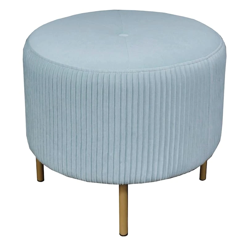 Piper Pleated Ottoman, Green