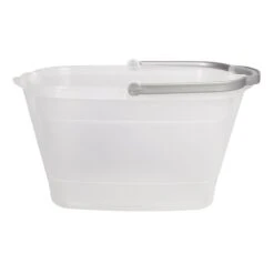 Plastic Bucket With Pouring Spouts, Side Grips & Handle