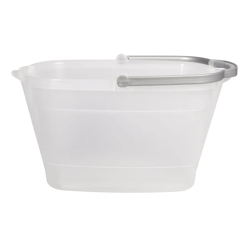 Plastic Bucket With Pouring Spouts, Side Grips & Handle