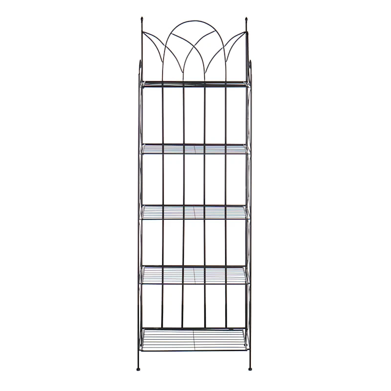 Providence 5-Tier Black Gothic Baker Rack With Metal Wire Shelves - Image 2