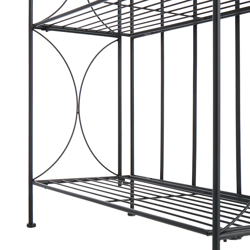 Providence 5-Tier Black Gothic Baker Rack With Metal Wire Shelves - Image 4