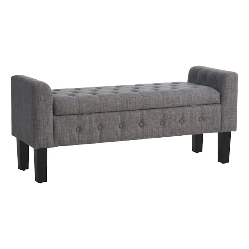 Providence Andy Storage Bench, Grey - Image 2