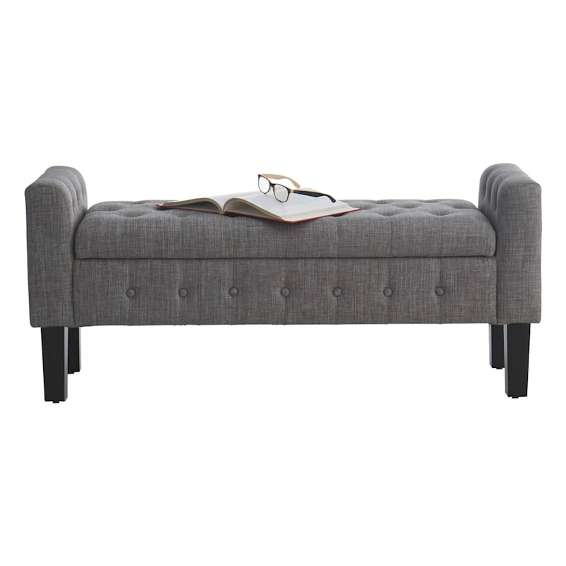 Providence Andy Storage Bench, Grey - Image 3