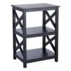 Providence Black 2-Tier Xavier Accent Table, 26"