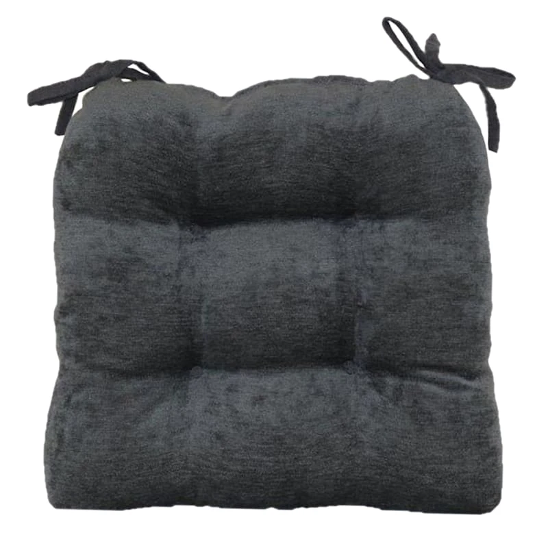 Reese Chenille Grey Chair Pad