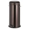 Round Black Stainless Steel Retro Pedal Trash Bin, 30l